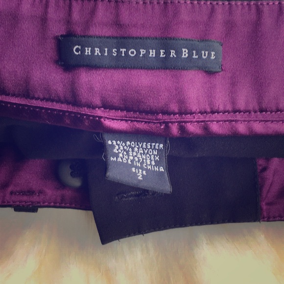 Stunning Straight Leg Christopher Blue Dress Pants - Picture 2 of 3